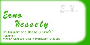 erno wessely business card